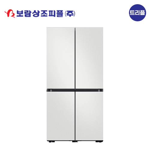 [보람상조] 트리플 삼성전자 BESPOKE 4도어 875L 코타 화이트 냉장고 이미지 1
