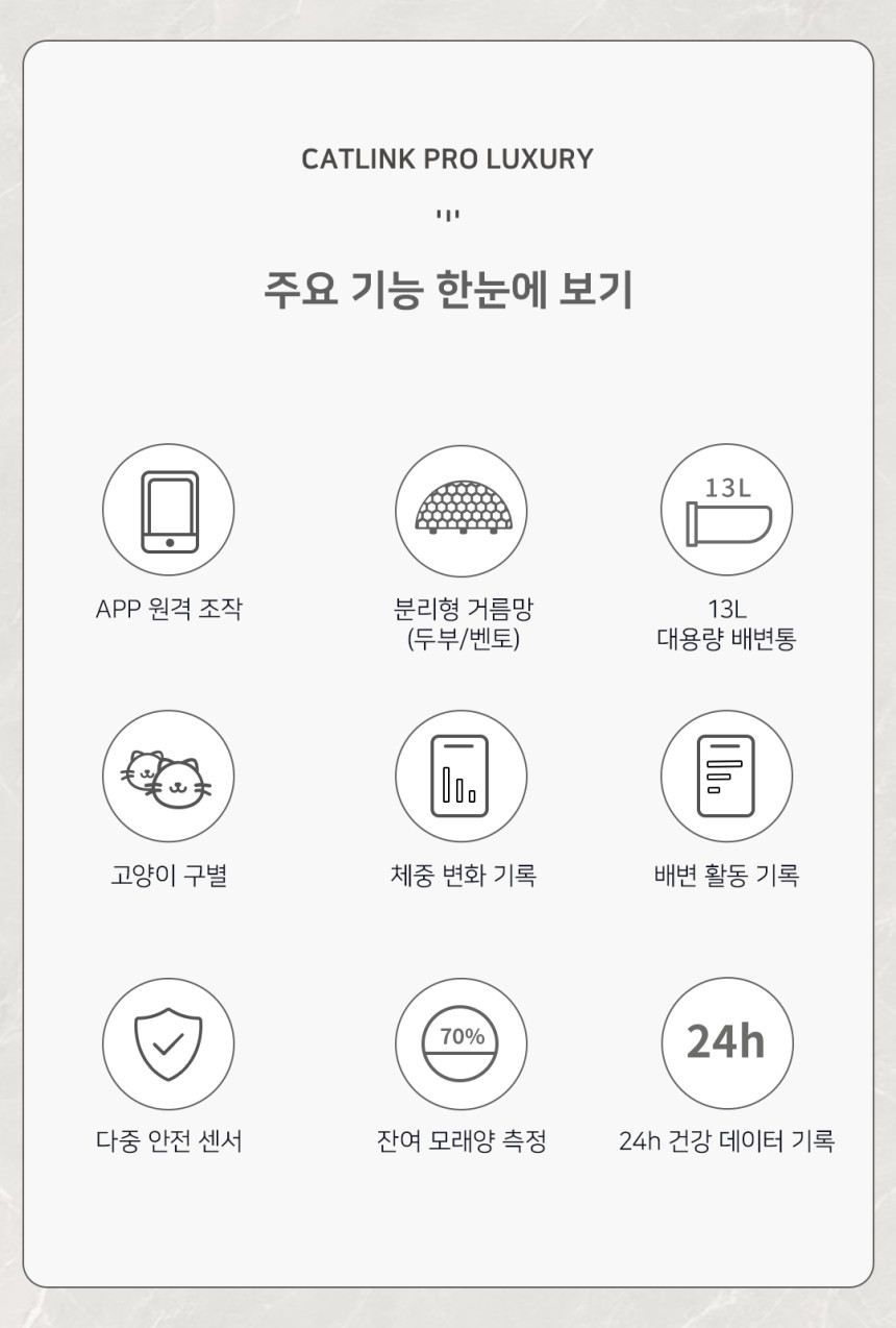 캣링크 프로 럭셔리 CATLINK PRO LUXURY_PURE 전자동 고양이 자동화장실 이미지 3