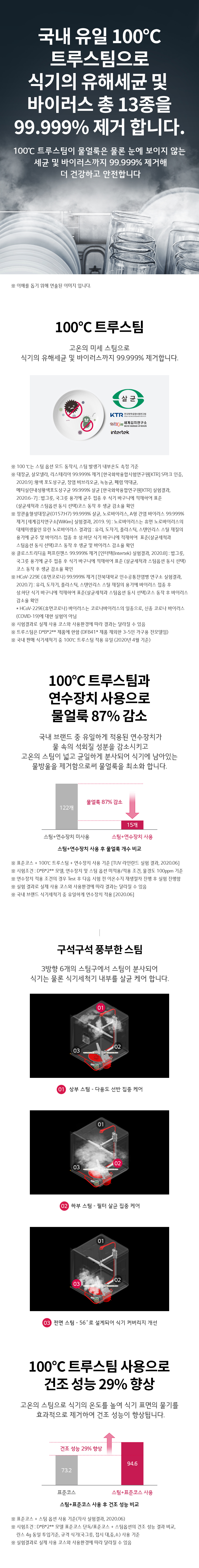 LG전자 디오스 스팀 12인용 프리스탠딩 식기세척기 (자가관리) 이미지 4