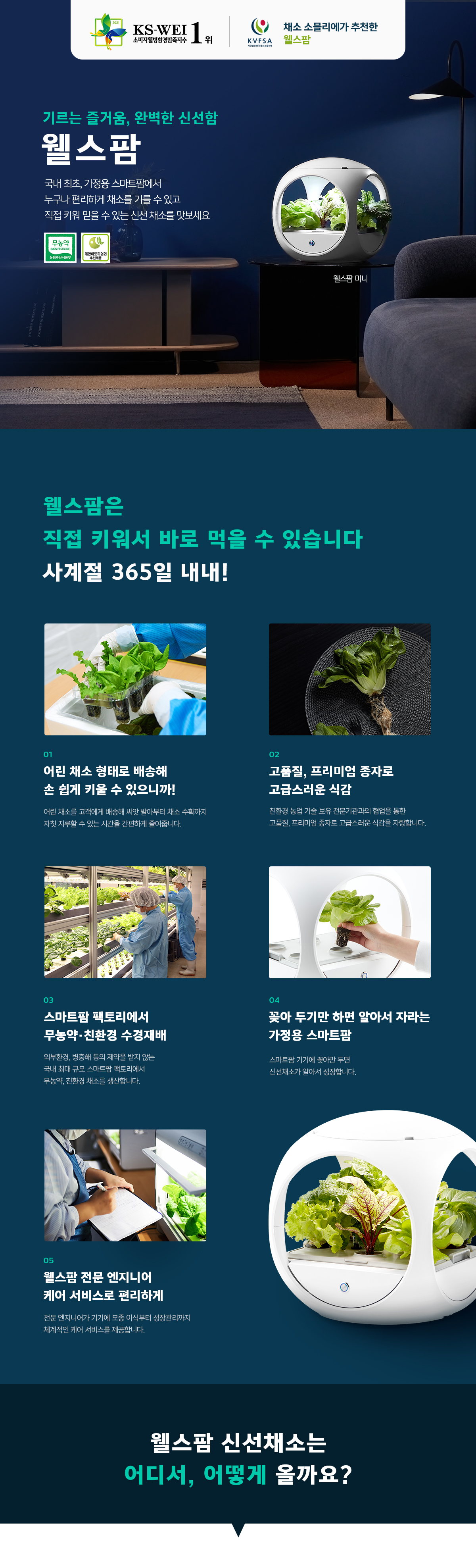 웰스 웰스팜 미니 채소 패키지 (2개월 방문관리) 이미지 2