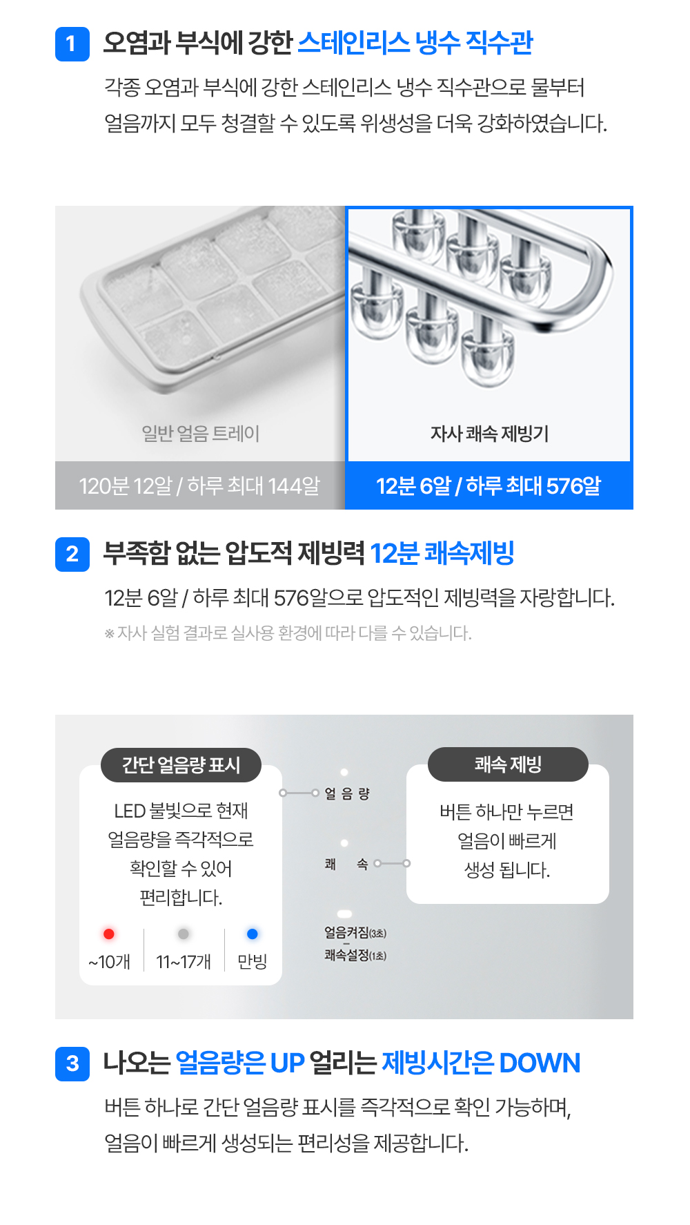 쿠쿠 인스퓨어 직수 ZERO 100S 얼음 냉온정수기 (셀프관리) 이미지 7