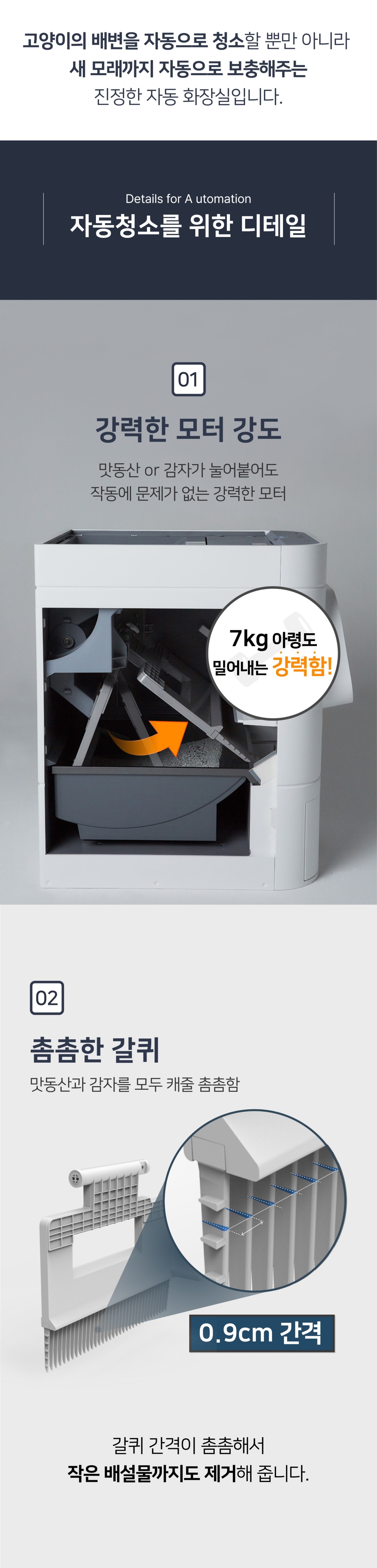 현대큐밍 라비봇 고양이 화장실 (태그미포함/프리미엄모래) 이미지 7