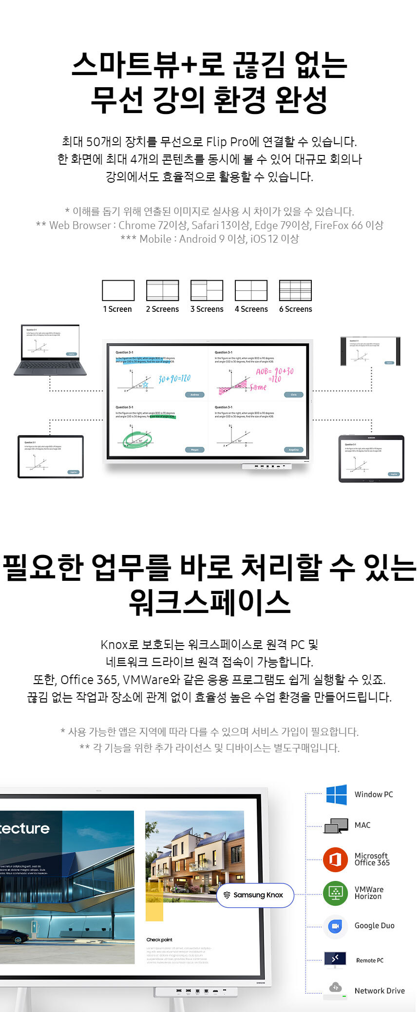 삼성전자 플립 이동형 프로 55인치 전자칠판 이미지 6