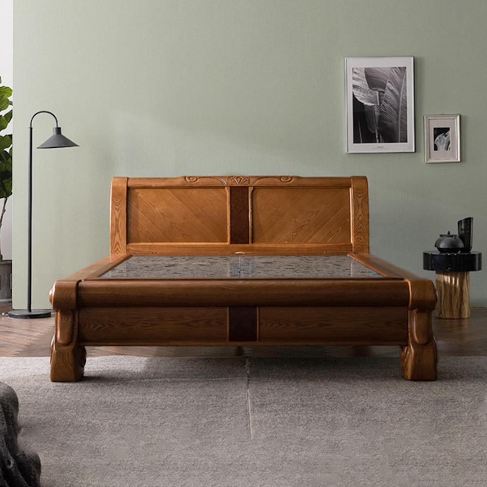 장수돌침대 2053Q 퀸 브라운 맥반석프레임 이미지 1