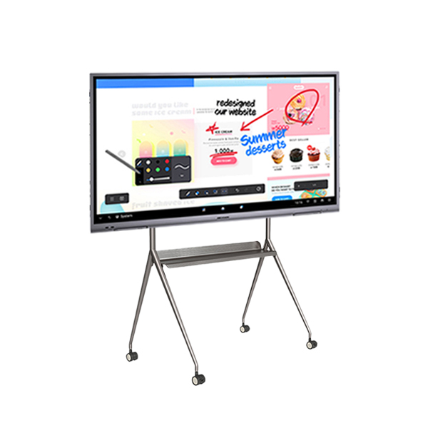 하이크비전 4K UHD 터치스크린 55인치 전자칠판 + 이동형 브라켓 포함 이미지 1