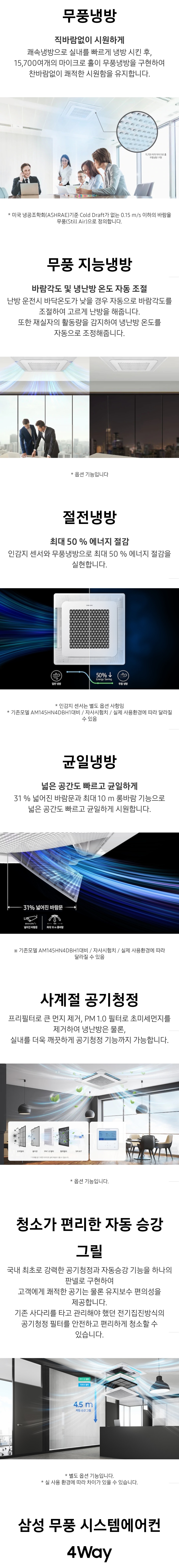 삼성전자 천장형 4WAY 40평형 냉난방기 (삼상) 이미지 2