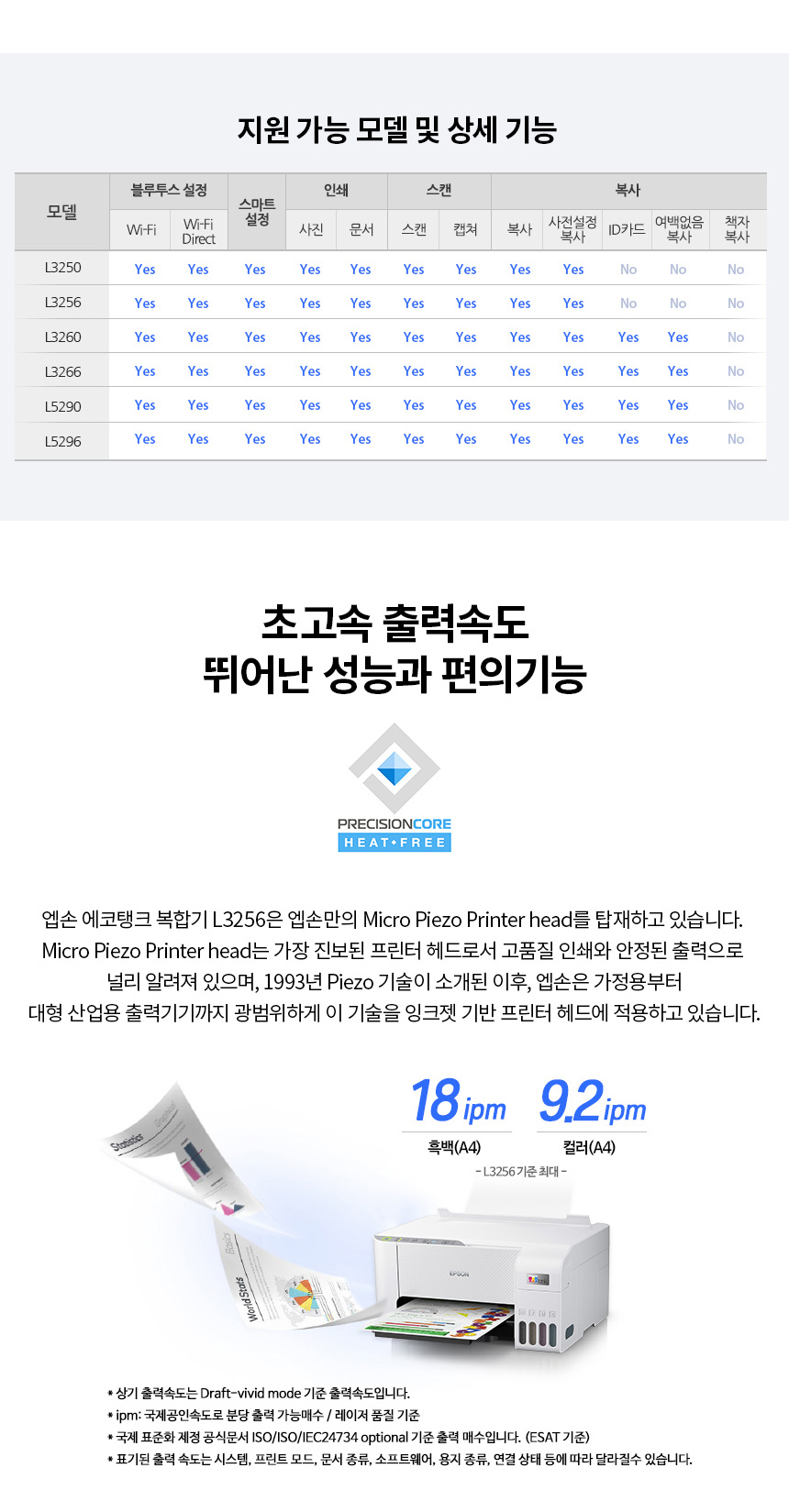 [엡손] [EPSON] 에코탱크 프로(EcoTank Pro) 무한잉크젯복합기 L3256 (기본잉크포함) / L3156후속 이미지 8