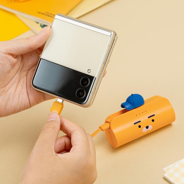 카카오프렌즈 힙스터 도킹형 보조배터리 5000mAh (C타입/8핀) 이미지 3