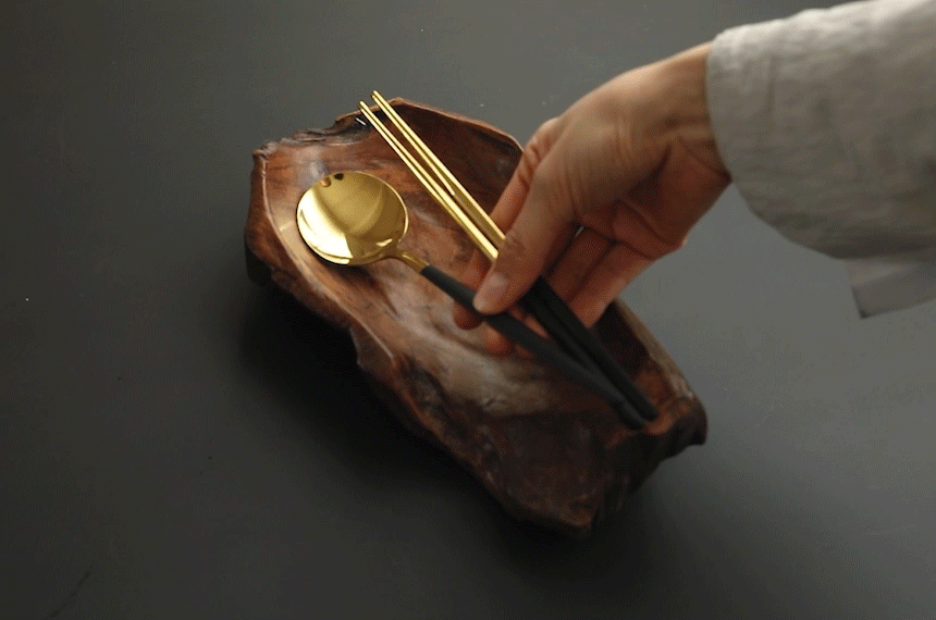 [1+1] A3생활 미슐랭 한식 컬러수저세트 혼수용품 고급레스토랑 주방용품 컬러수저 숟가락 2개 젓가락 2개 이미지 18