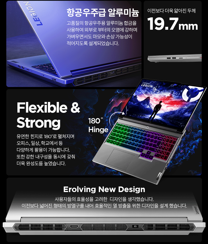 [레노버]Legion 5i 16IRX i9 4070 Plus/인텔 14세대/게이밍노트북/업무용/사무용/디자인용 이미지 14