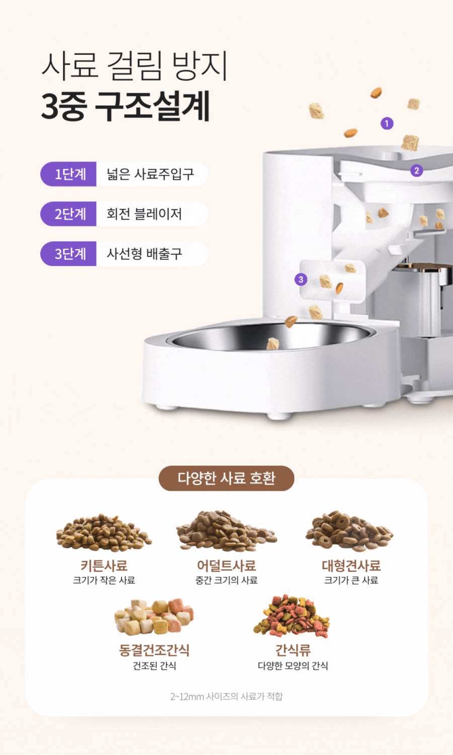 디클펫 강아지 고양이 스마트 자동급식기 AT-320 스케줄 음성녹음 분리세척OK 이미지 5