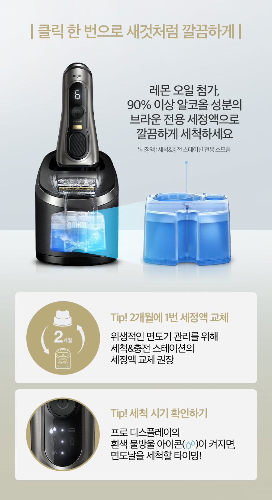 브라운 전기면도기 시리즈9 PRO PLUS 충전&세척 스테이션 모델+타월 2P세트 이미지 23