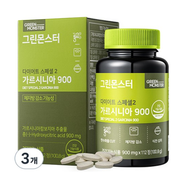 그린몬스터 다이어트 스페셜 2 가르시니아 900, 112정, 3개 이미지 1