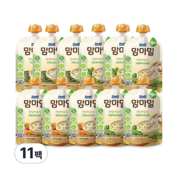 맘마밀 9개월 미역3+녹황3+시금치2+브로콜리2 이미지 1